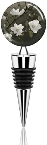 White Flowers Spring Wine Stopper Vacuum Alloy Wine Bottle Stopper