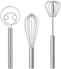 NAZANIN 3-Piece Premium Whisk Set - 304 Stainless Steel Danish Dough
