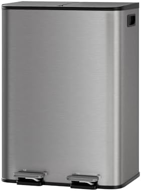 Garvee 2 x 8 Gal Dual-Compartment Recycling Trash Can