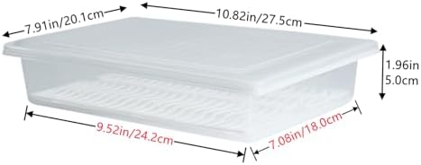 4PCS Food Storage Container, Plastic Food Containers Large