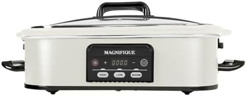 Magnifique 4 Quart Casserole Digital Slow Cooker, Premium Ceramic