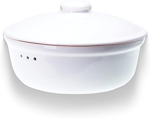 Römertopf Round Ceramic Bread Box | Ideal for Bread Storage, Fruits