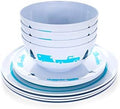 Camco Life is Better at The Campsite Dishware Set | Includes (4) Large