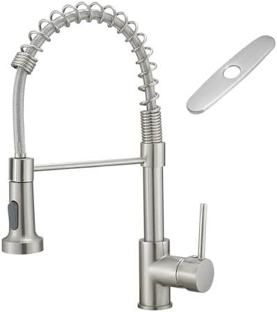 AIMADI Single-Handle Pull-Down Kitchen Faucet, Brushed Nickel