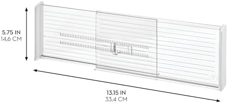 iDesign Plastic Adjustable Drawer Dividers, Clear, Set of 2