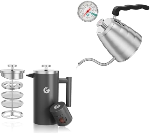 Coffee Gator 34oz French Press and 40oz Gooseneck Kettle