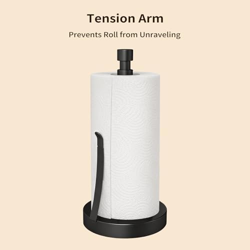 YUMORE 4.2lbs Paper Towel Holder, Black