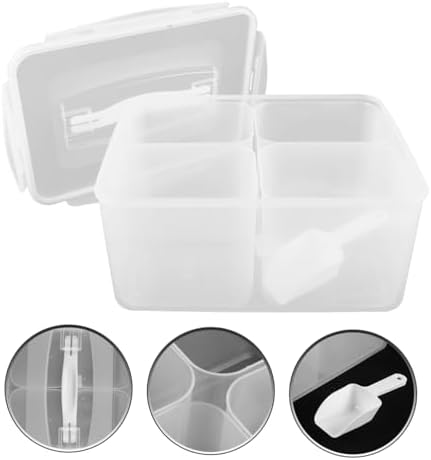 Xmas Plastic Divided Storage Containers 8l with Sealed Compartments