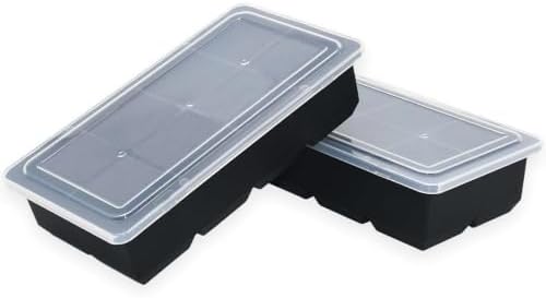 Bangp Large Ice Cube Tray for Whiskey,2 Pack,16 Slow-melting 2"Square