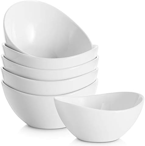 Samsle Porcelain Small Serving Bowls, 10 Ounce Dessert Bowls for Ice