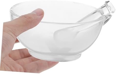 Glass Pestle Bowl Set, Heavy Duty Grinding Bowl for Kitchen Laboratory
