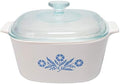 CorningWare A-3-B Cornflower Blue Casserole Dish with Glass Lid