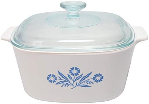 CorningWare A-3-B Cornflower Blue Casserole Dish with Glass Lid