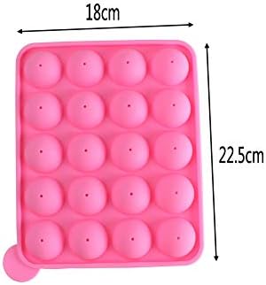 WARMBUY 20 Cavity Silicone Cake Pop Mold Lollipop Baking Tray with