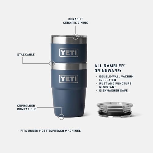 YETI Rambler 8 oz Insulated Coffee Mug with Lid - Stackable