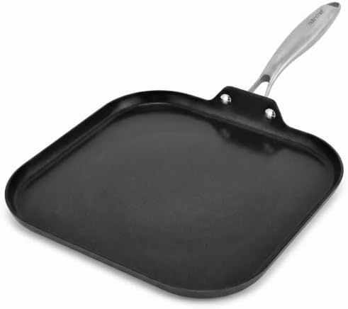NutriChef 11-Inch Griddle Pan | Ceramic Non-stick with Induction Base