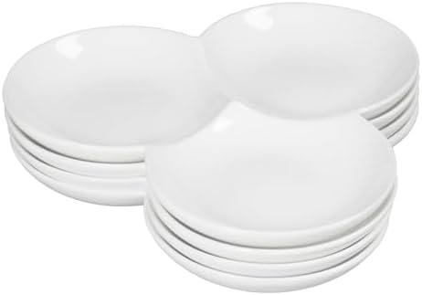 Porcelain Chip and Dip Serving Set, Divided Platter 3 Compartments