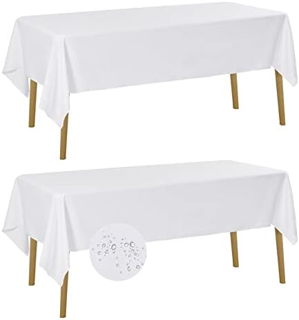 Fokitut 2 Pack Waterproof Rectangle Tablecloth, 60x120 Inch,Stain