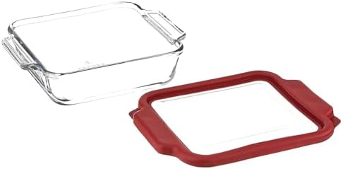 Anchor Hocking Glass Baking Dishes for Oven, 8 Inch Square Glass Cake