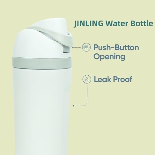 24oz Insulated Stainless Steel Water Bottle with Straw for Sports and