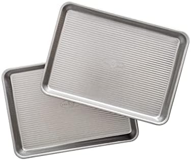 USA Pan Nonstick Quarter Sheet Pan Set of 2 and USA Pan Bakeware Half
