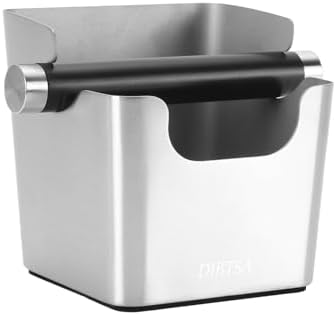 DIBTSA Knock Box Espresso, Stainless Steel Knock Box for Coffee