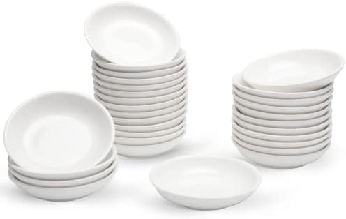 UIBFCWN 3 Oz Ceramic Dipping Bowls, Soy Sauce Dishes Set of 30