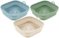 3 Pack Silicone Air Fryer Liners Reusable– Emptycolor 8 Inch Square