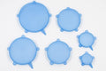 Silicone Stretch Lids, 6-Piece Set, Blue