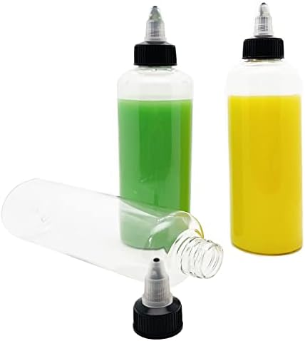 3 Pcs 6oz Dispensing Bottles, Plastic Squeeze Bottles with Twist Top