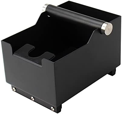 DIBTSA Espresso Knock Box with Coffee Tamping Station Base, Stainless