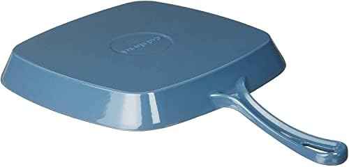 Cuisinart , 9.25" Square Grill Pan, Enameled Provencial Blue