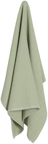Now Designs Ripple Cotton Dish Towels Sage 18 x 28in, Set of 2