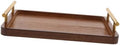 Wood Tea Tray Xmas Rectangular Serving Tray with Handle for Tea Room
