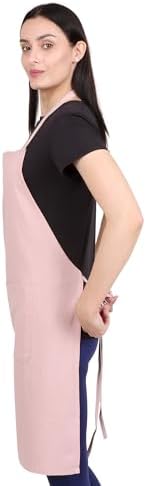 Cotton Aprons for Women with Pockets adjustable Straps