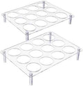 2 pack K Cup Drawer Organizer, Acrylic 12 Slots Flat Countertop Coffee Pod Holder, Clear K Cup Organizer Tray for Office & Kitchen