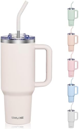 COKTIK 40 oz Tumbler With Handle and Straw, Insulated Tumbler With