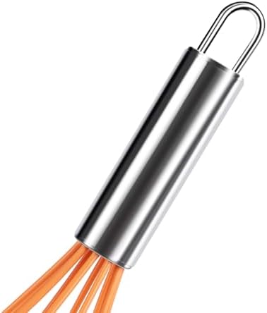 BAEKZ Multi-Color Mini Silicone Kitchen Whisks with Stainless Steel