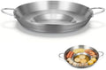 Cabilock Stainless Steel Comal Frying Bowl with Double Handle, Rounded