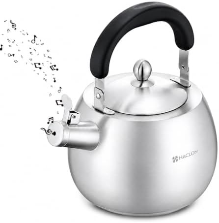 Stainless Steel Whistling Tea Kettle, 6.3QT