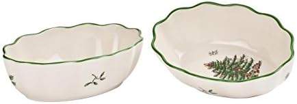 Spode Christmas Tree Fluted Oval Serving Dishes - Set of 2