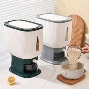 rice dispenser 22-pound, kitchen pantry household sealed