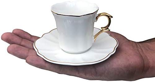 BTaT- Porcelain Espresso Cups Set, 3 oz, 6 Set, Small Coffee Mugs