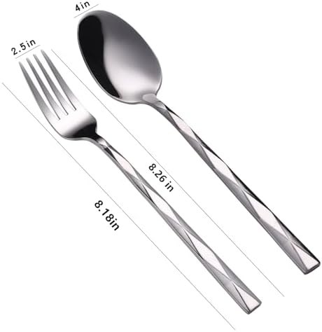 12-Piece Stainless Steel Spoon and Fork Set for Everyday Home Use