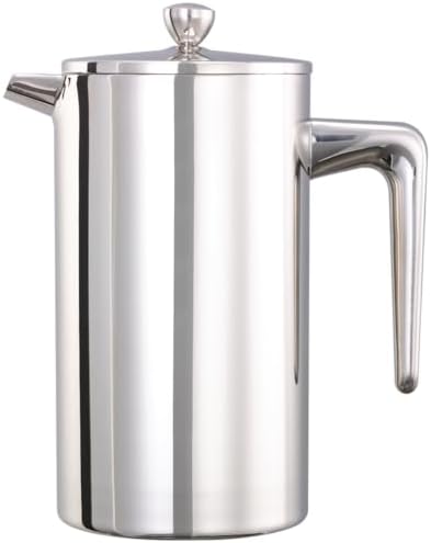 Service Ideas Double Wall Stainless Steel French Press, 33.8oz