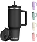 Labulabla 40oz Tumbler with Handle,Double Wall Vacuum Reusable