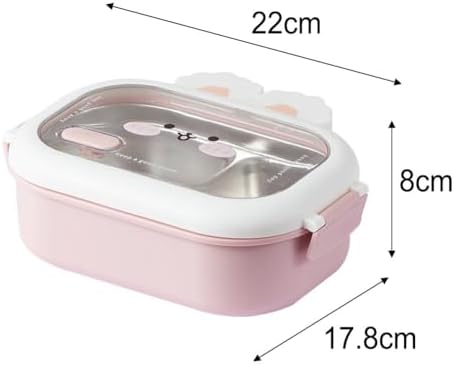 Cute Bunny for Stainless Steel Lunch Box with Leak-Proof Lid, Reusable
