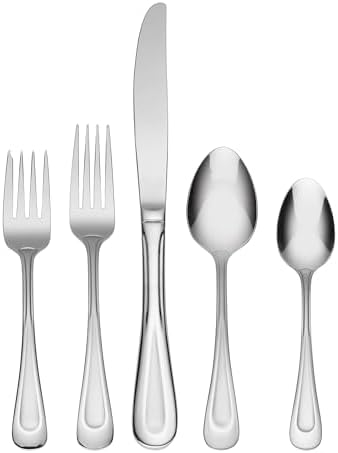Oneida Satin Sand Dune 45-Piece 18/0 Silverware Set for 8, Flatware