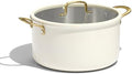 CAROTE 8QT Full Clad Tri Ply Stainless Steel Stock Pot with Lid