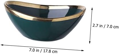 VANZACK Creative Ceramic Mixing Bowl with Spout, Green Stoneware Bowl